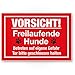Algopix Similar Product 4 - Vorsicht freilaufende Hunde rot 