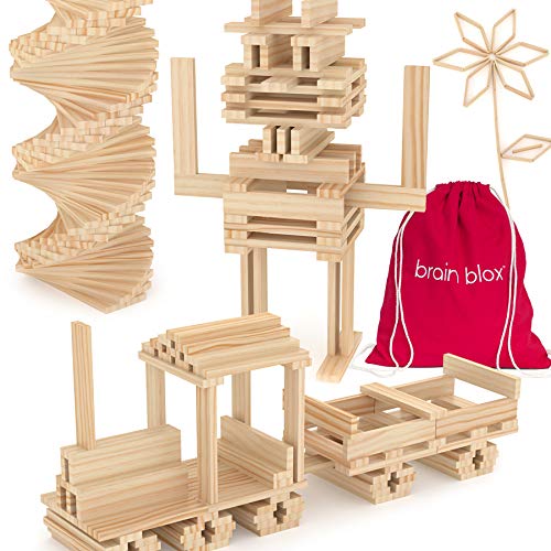 Algopix Similar Product 16 - Brain Blox Natural Wooden Blocks for