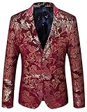 Algopix Similar Product 10 - WULFUL Mens Luxury Casual Dress Floral