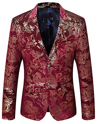 Algopix Similar Product 11 - WULFUL Mens Luxury Casual Dress Floral