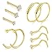 Algopix Similar Product 15 - Nose Ring Hoop DBella 22G 8mm Nose