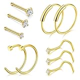 Algopix Similar Product 17 - Nose Ring Hoop DBella 22G 8mm Nose