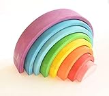 Algopix Similar Product 7 - TOY WOODEN RAINBOW STACKER Montessori