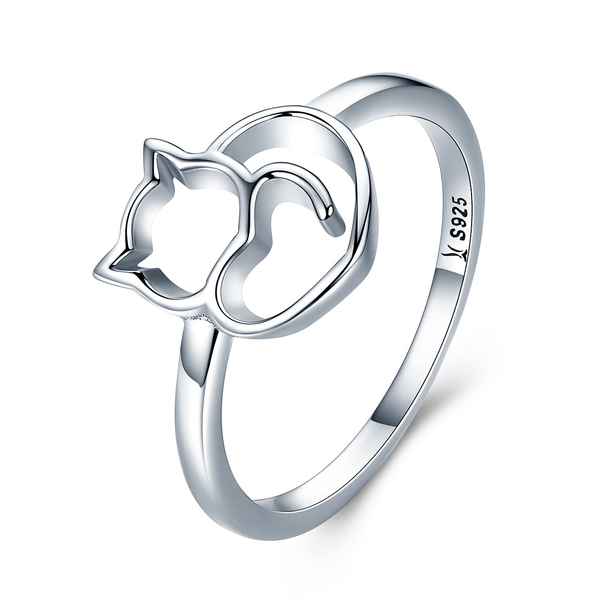 Algopix Similar Product 3 - WOSTU 925 Sterling Silver Cat Rings