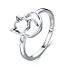 Algopix Similar Product 20 - WOSTU 925 Sterling Silver Cat Rings