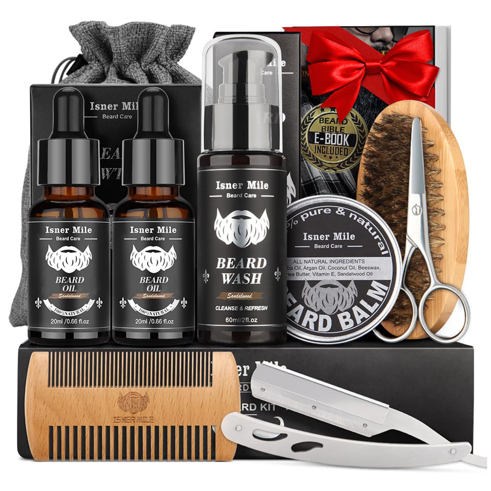 Algopix Similar Product 5 - Isner Mile Beard Kit for Men Grooming