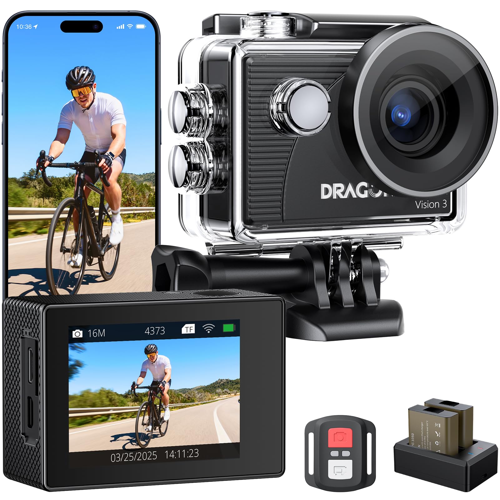 Algopix Similar Product 3 - Dragon Touch 4K Action Camera 20MP