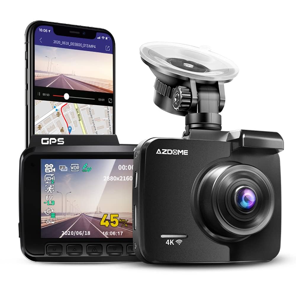 Algopix Similar Product 3 - 4K Ultra HD Dash Cam AZDOME Car Camera