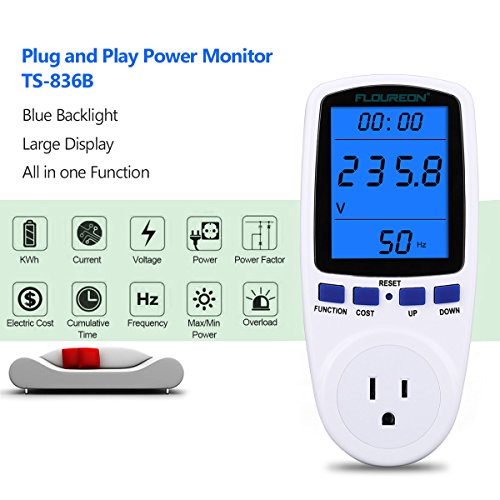 Algopix Similar Product 8 - FLOUREON Power Meter Plug Energy