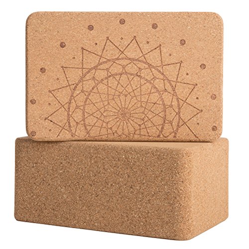 Algopix Similar Product 19 - Cork Wood Yoga Blocks with Premium