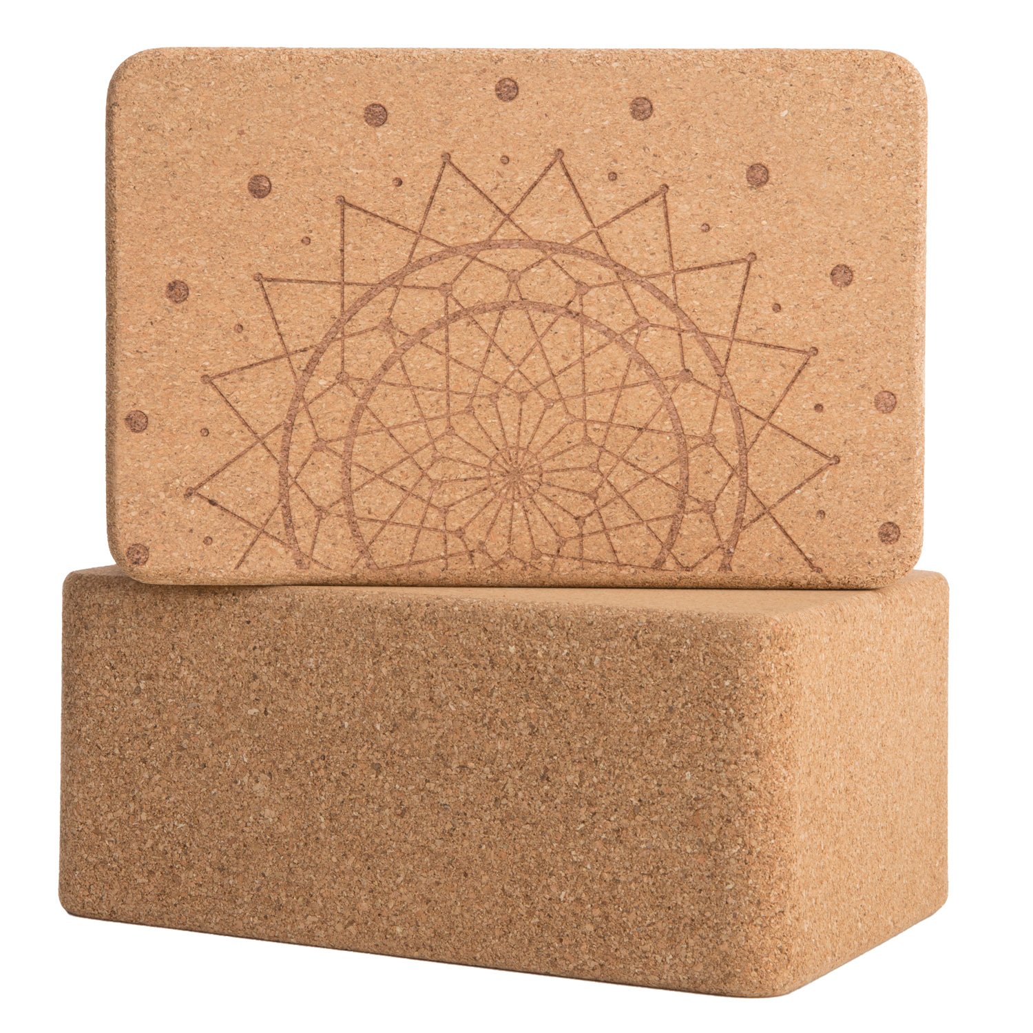 Algopix Similar Product 4 - Cork Wood Yoga Blocks with Premium