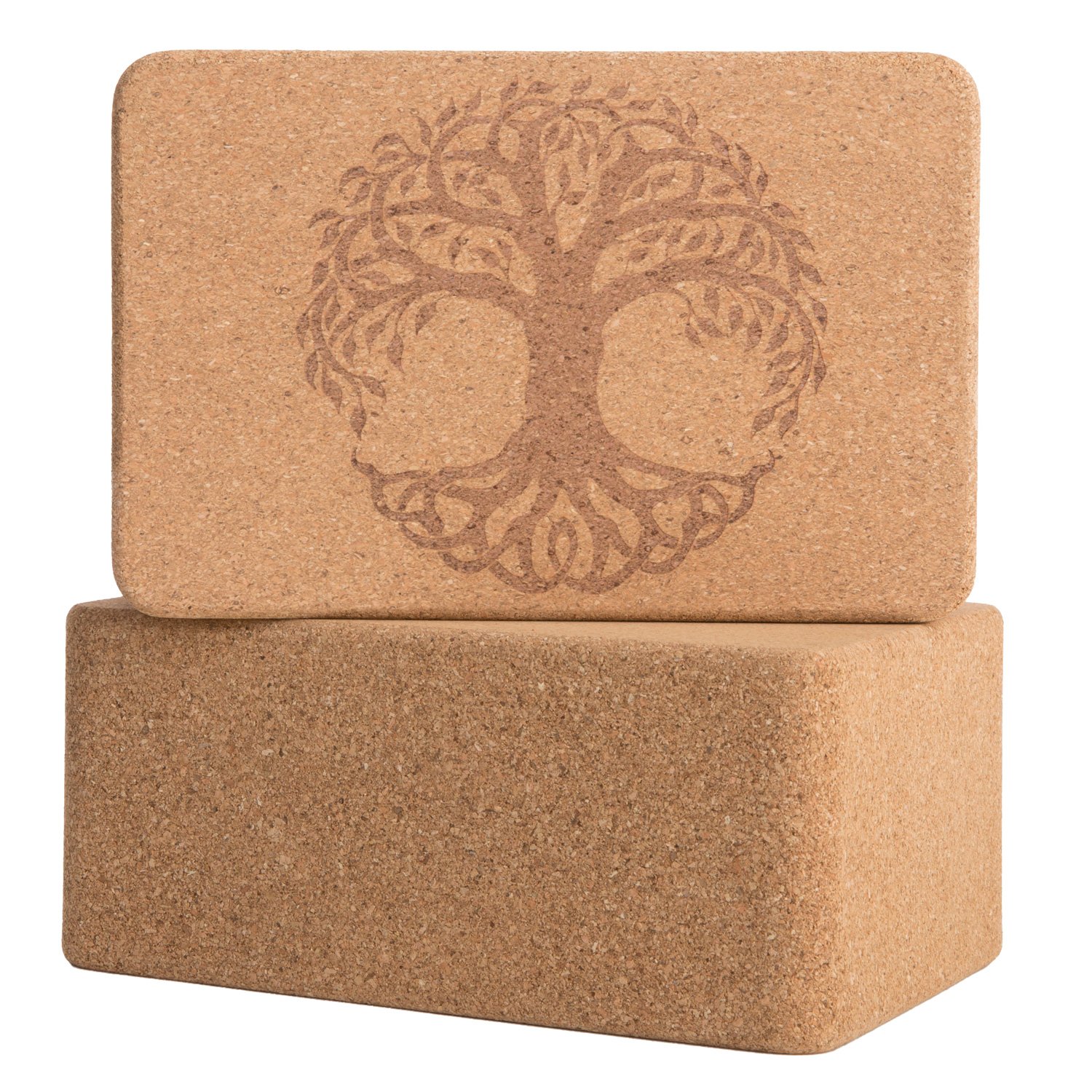 Algopix Similar Product 15 - Cork Wood Yoga Blocks with Premium