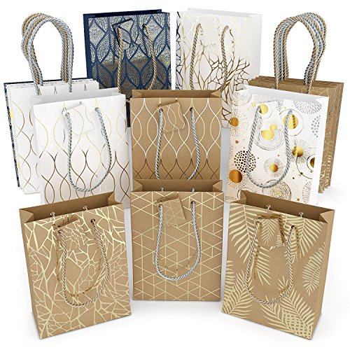 Algopix Similar Product 15 - Glogex Gift Bags Kraft Paper Gifts Bag