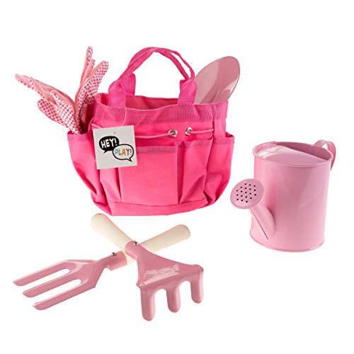 Algopix Similar Product 13 - Hey Play Kids Garden Tool Set with
