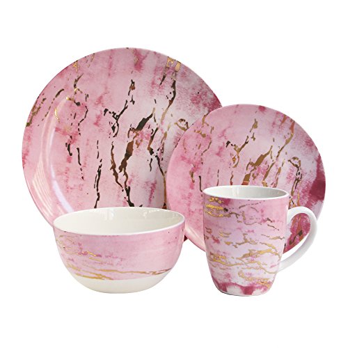 Algopix Similar Product 20 - American Atelier Marble 16 Piece Round