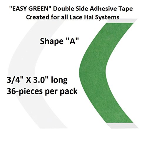 Algopix Similar Product 14 - Easy Green Hair System Tape Shape A