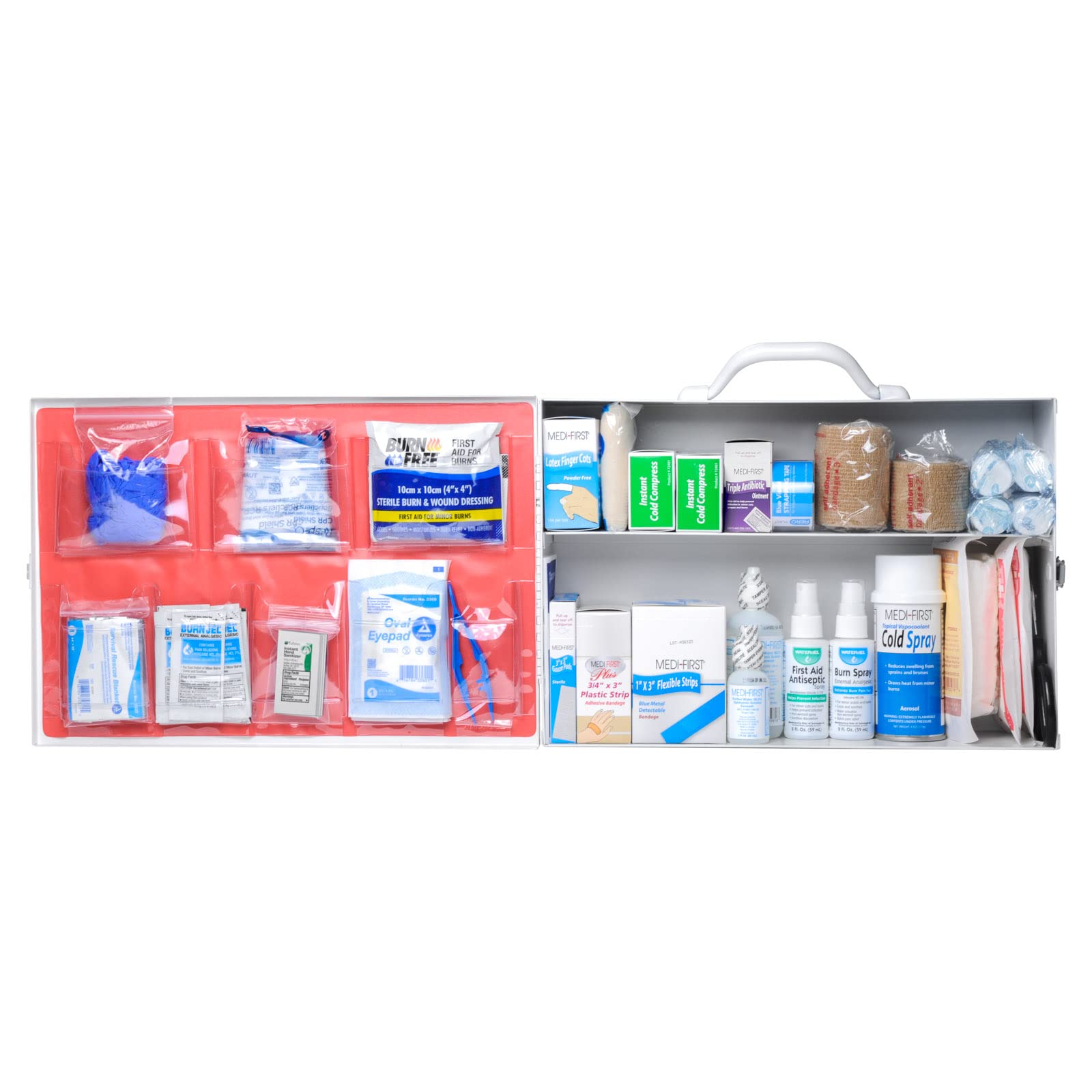 Algopix Similar Product 10 - Restaurant First Aid Kit 2 Shelf Metal