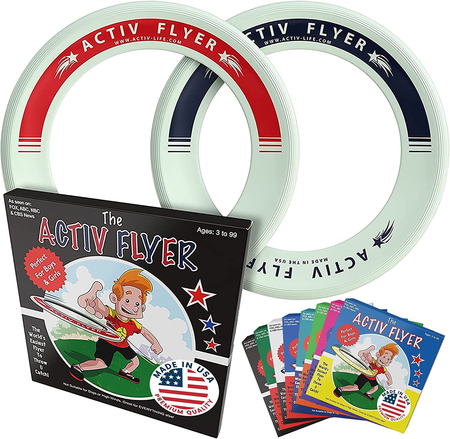 Algopix Similar Product 4 - Activ Life Flying Rings for Kids Fun