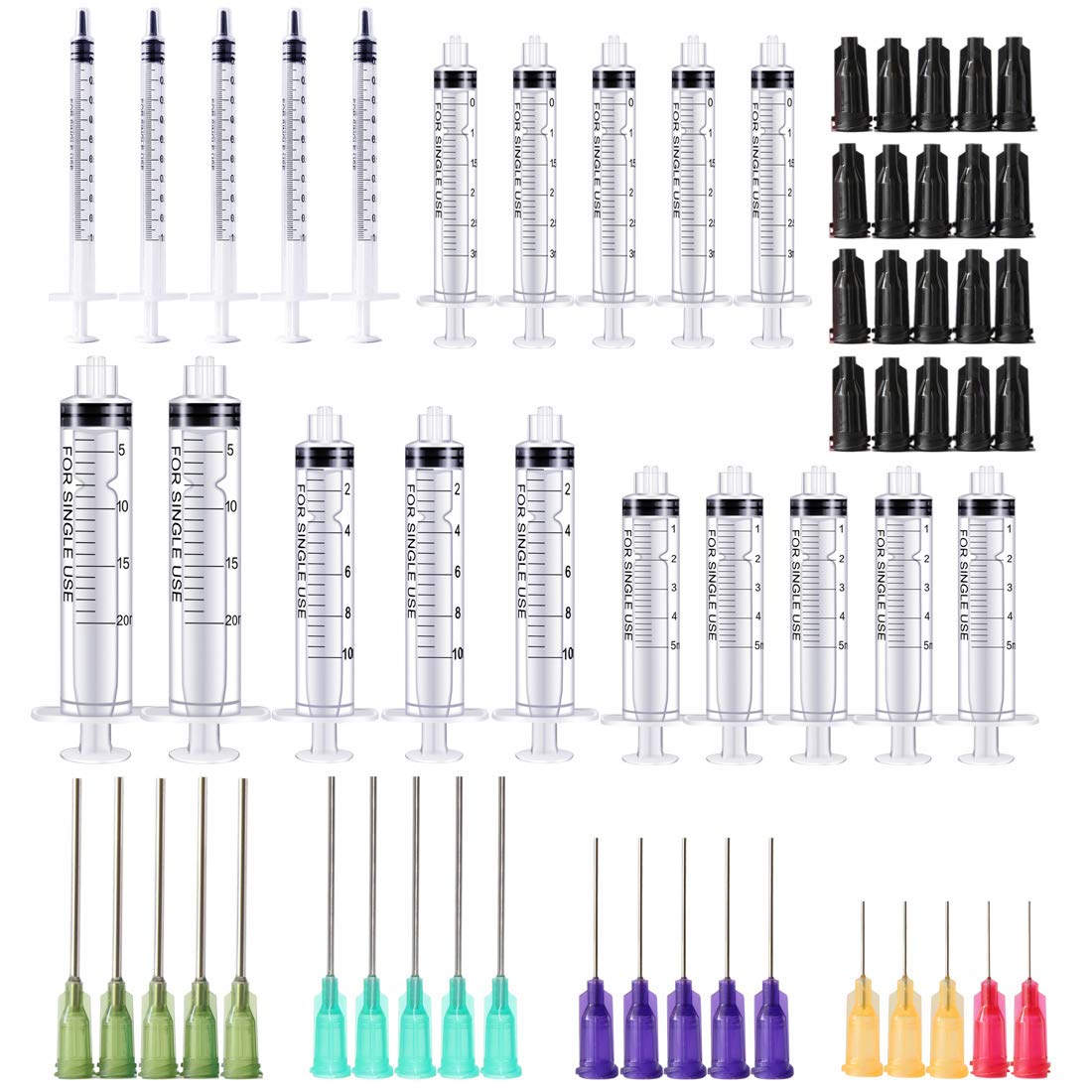 Algopix Similar Product 7 - BSTEAN Syringe Blunt Tip Needles Caps