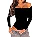 Algopix Similar Product 3 - Womens Sexy Off Shoulder Long Sleeve