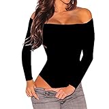 Algopix Similar Product 19 - Womens Sexy Off Shoulder Long Sleeve
