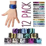 Algopix Similar Product 8 - Mermaid Slap Bracelet 12 Pack for