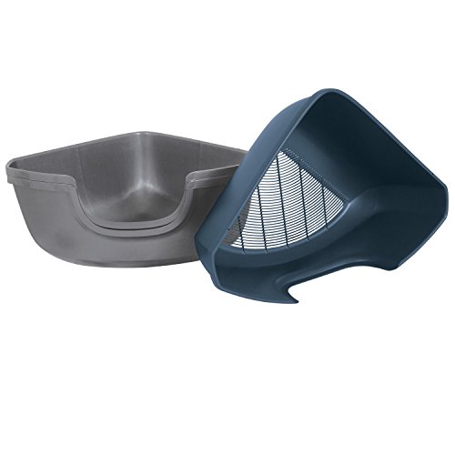 Algopix Similar Product 5 - Petmate 42101 Sifting Corner Litter Pan