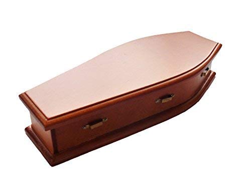Algopix Similar Product 9 - Melody Jane Dollhouse Walnut Coffin