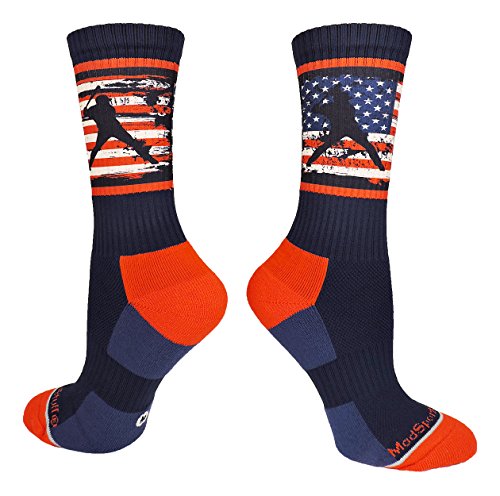 Algopix Similar Product 4 - MadSportsStuff USA Flag Baseball Player