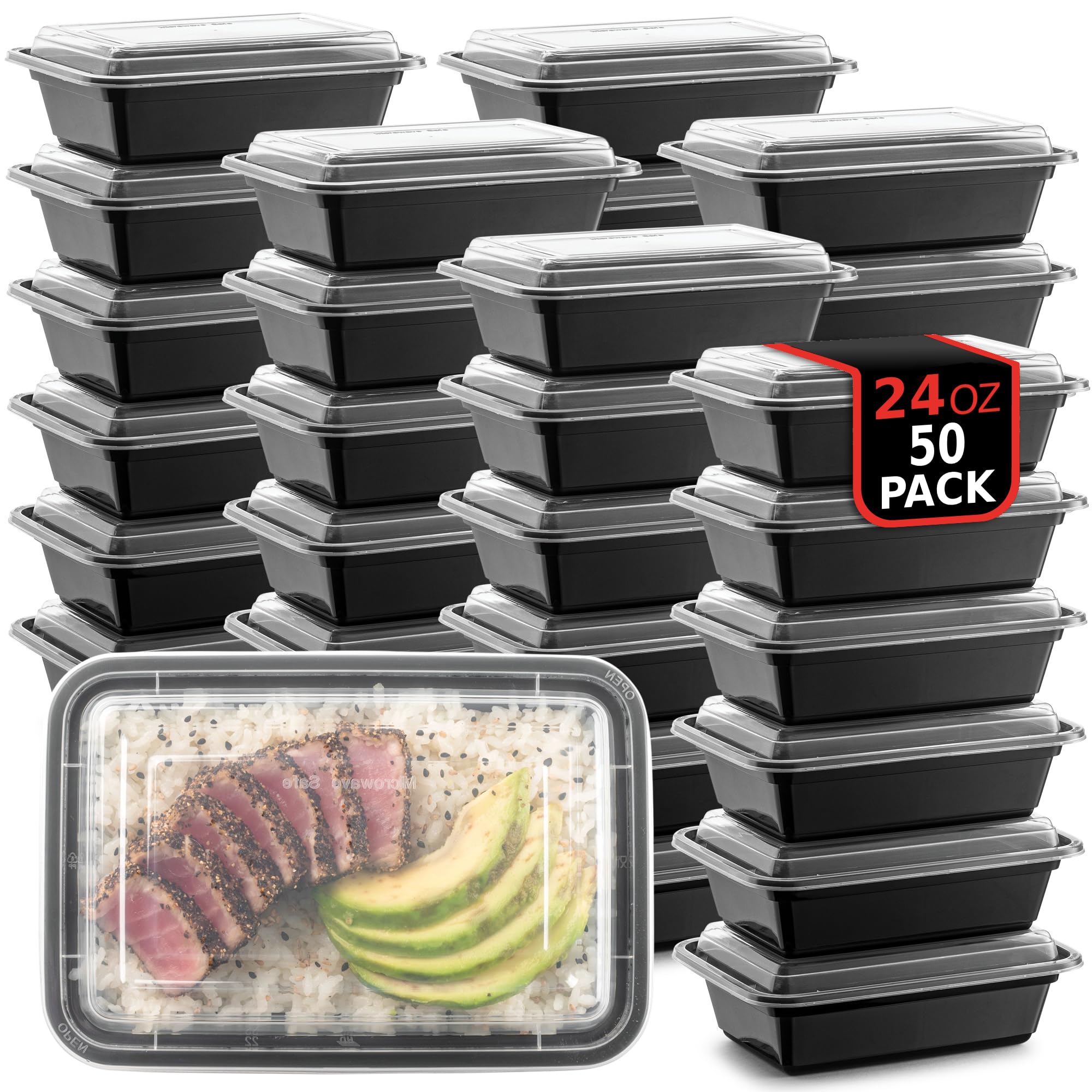 Algopix Similar Product 2 - 50Pack Reusable Meal Prep Container