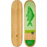 Algopix Similar Product 15 - Bamboo Skateboards Green Fish Graphic