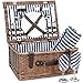 Algopix Similar Product 8 - Wicker Picnic Basket for 2 with
