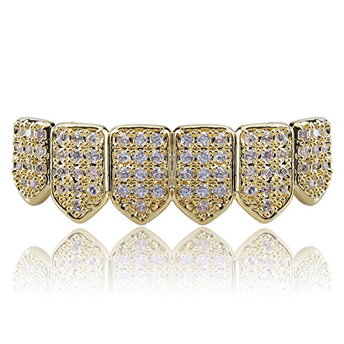 Algopix Similar Product 15 - JINAO 18K Gold Plated Grills for Your