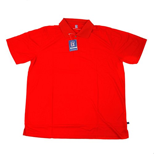 Algopix Similar Product 20 - Hireko PGA Tour Mens Polo Shirt  Red