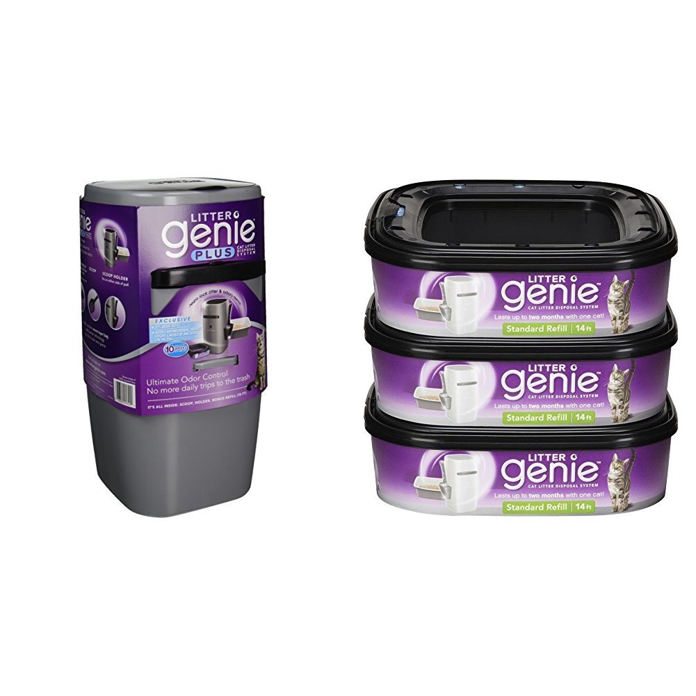 Algopix Similar Product 19 - Litter Genie Plus Pail and 3 Refills