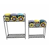 Algopix Similar Product 2 - Benjara Set of Two Vibrant Metal