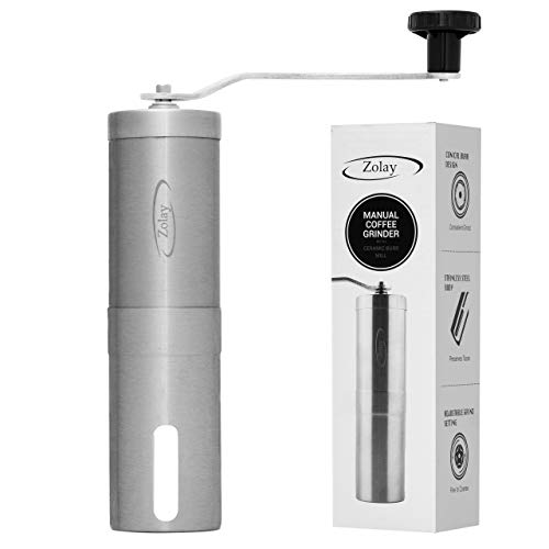 Algopix Similar Product 9 - Zolay Manual Coffee Grinder Brushed