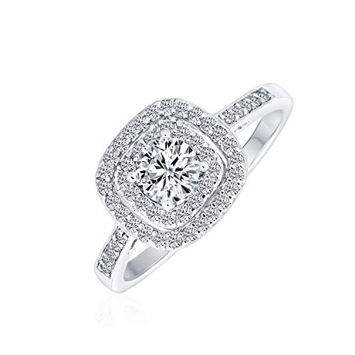 Algopix Similar Product 15 - 1CT Double Square Halo Solitaire