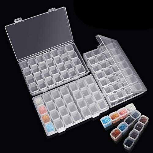 Algopix Similar Product 10 - 28 Grids 3 Pack Diamond Painting Boxes