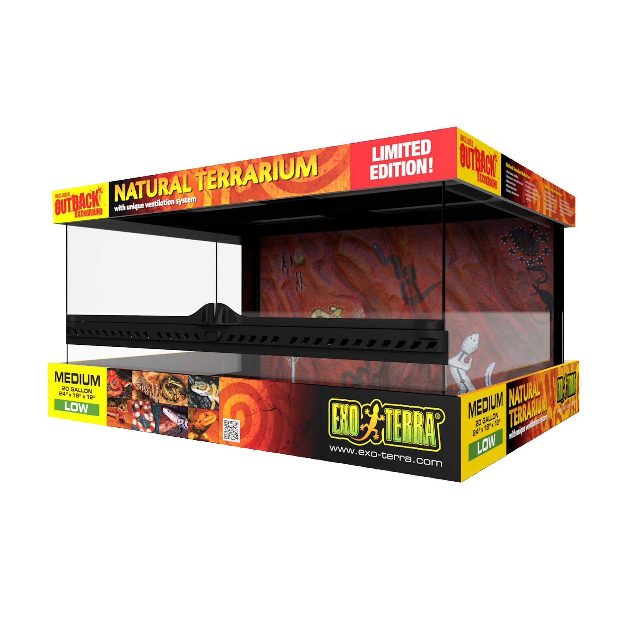 Algopix Similar Product 13 - Exo Terra Outback Terrarium 24 x 18 x