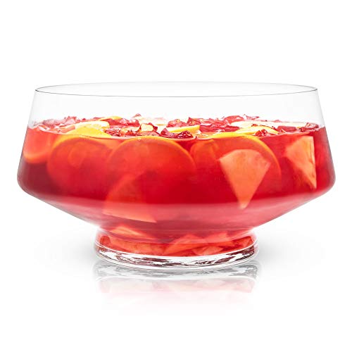 Algopix Similar Product 9 - Viski Footed Glass Punch Bowl Heavy