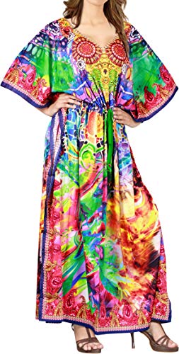 Algopix Similar Product 8 - LA LEELA Womens Kaftan Cover Ups Sleep
