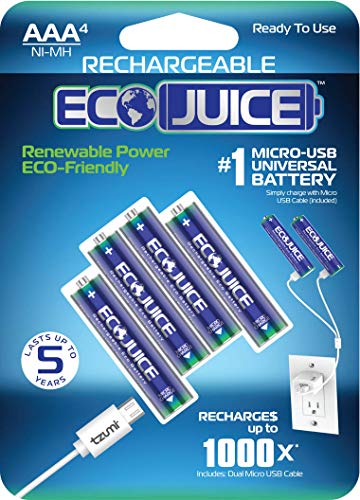 Algopix Similar Product 15 - AAA Rechargeable Batteries Micro USB