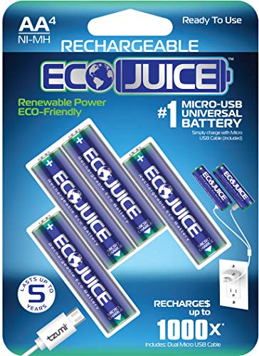 Algopix Similar Product 12 - Eco Juice AA Rechargeable Batteries