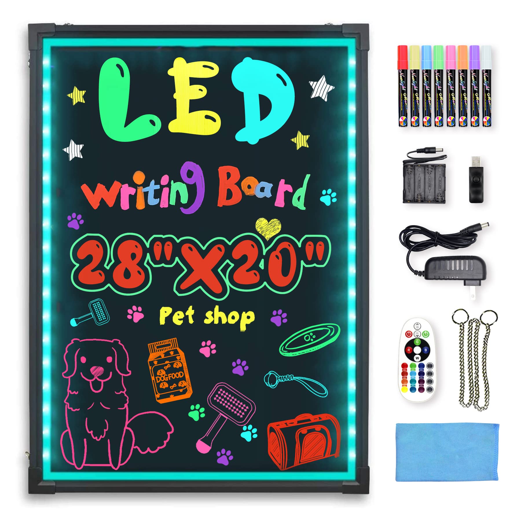 Algopix Similar Product 6 - Hosim LED Message Writing Board 28 x