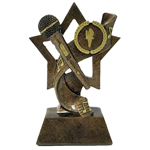 Algopix Similar Product 2 - Decade Awards Microphone Trophy Gold 