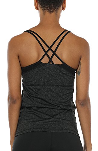 Algopix Similar Product 1 - icyzone Women Workout Yoga Spaghetti