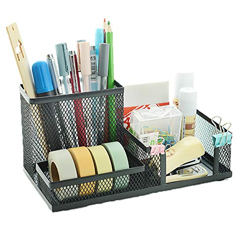 Algopix Similar Product 2 - VANRA Metal Mesh Desk Organizer Office