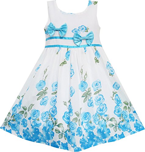 Algopix Similar Product 9 - Sunny Fashion Girls Dress Rose Flower