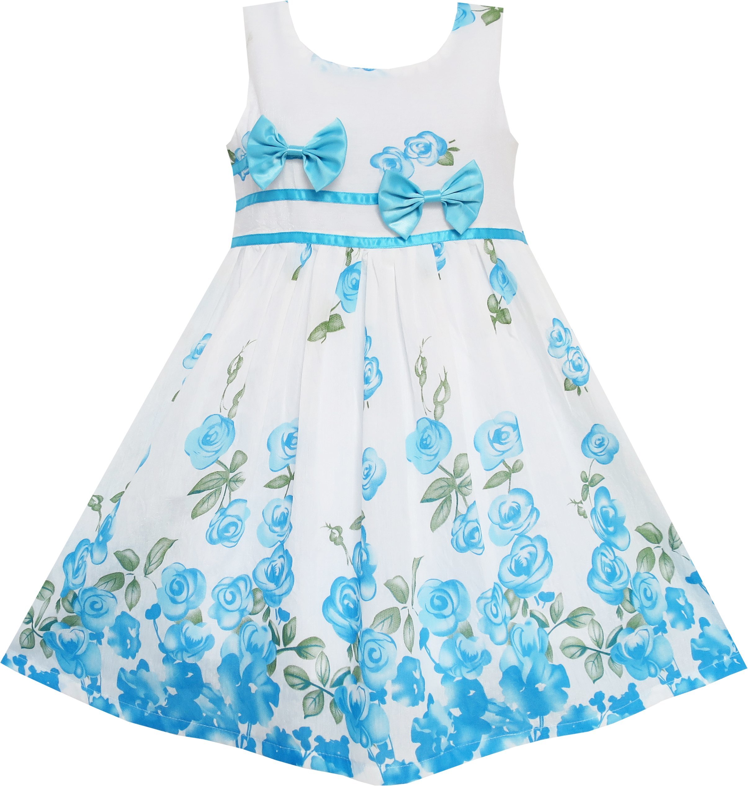 Algopix Similar Product 11 - Sunny Fashion Girls Dress Rose Flower